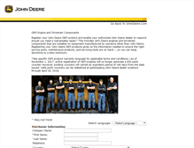 Tablet Screenshot of jdpswarrantyreg.deere.com